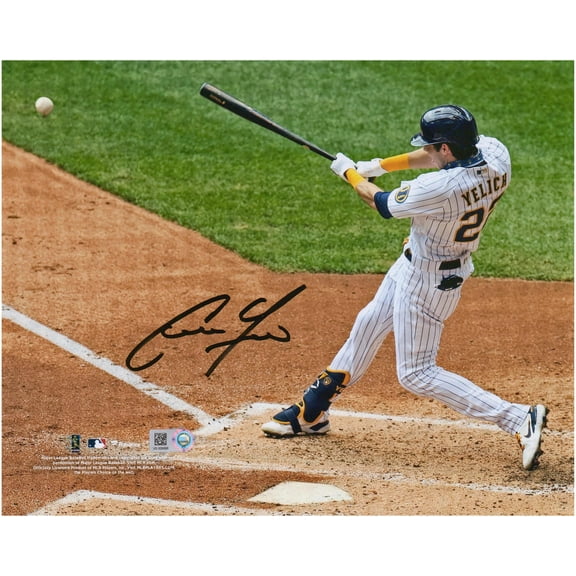 Christian Yelich Milwaukee Brewers Autographed 8" x 10" Hitting Photograph - Fanatics Authentic Certified
