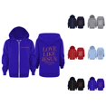 thumbnail image 1 of Christian Zip Up Hoodie for Kids Bible Verse Long Sleeve Hooded Sweatshirt with Pockets for Boys Girls Jacket Coat, 1 of 1