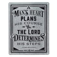 thumbnail image 1 of Christian at Gifts Wall Art Home Décor  A Man’s Heart – Proverbs 16:9 Bible Verse Inspirational Wall Plaque  Vintage Metal, 14 x 18 Inches, 1 of 3