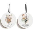 thumbnail image 1 of Christian car air freshener, Jesus Christian car accessories interior hanging 2, Nehemiah 8:10 the joy of the Lord floral car freshener scent, women's women's religious gift (black), 1 of 5