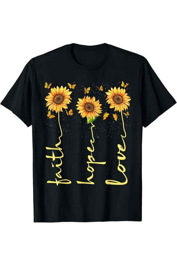 Sunflower Faith Hope Love T-Shirt