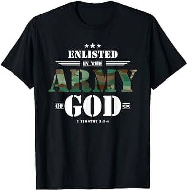 Christian gifts religious bible verse scriptures God's Army T-Shirt ...