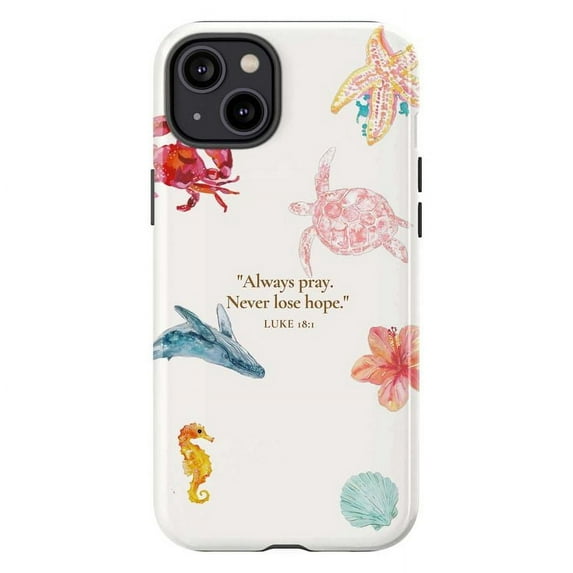 Christian iPhone Case – Ocean Animals with Inspirational Scripture Quote