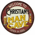 thumbnail image 1 of Christian's Man Cave 12" Round Metal Sign Kitchen Bar Wall Décor 200120035490, 1 of 1