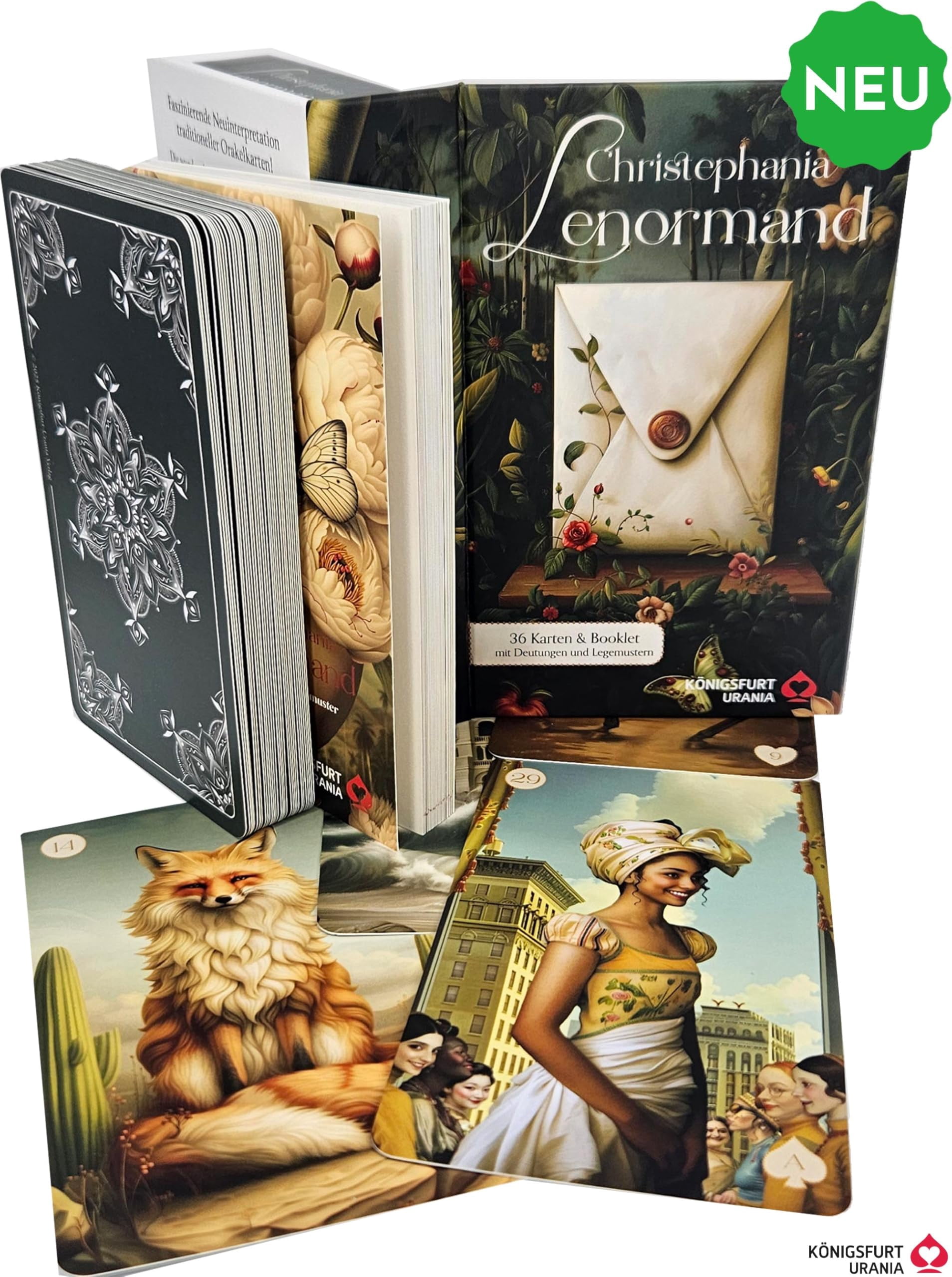 Lenormand Kartenlegen mit System 洋書 Christiane Neumann Christephania Lenormand - 36 Karten & Booklet