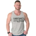 thumbnail image 1 of Christianity Is Not A Religion Plus Size Graphic Tank Top Brisco Brands 3X, 1 of 5