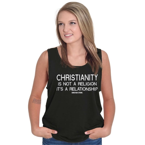 Christianity Is Not A Religion Tank Top T Shirts Men Women Brisco Brands S