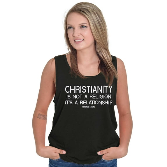 Christianity Is Not A Religion Tank Top T Shirts Men Women Brisco Brands S