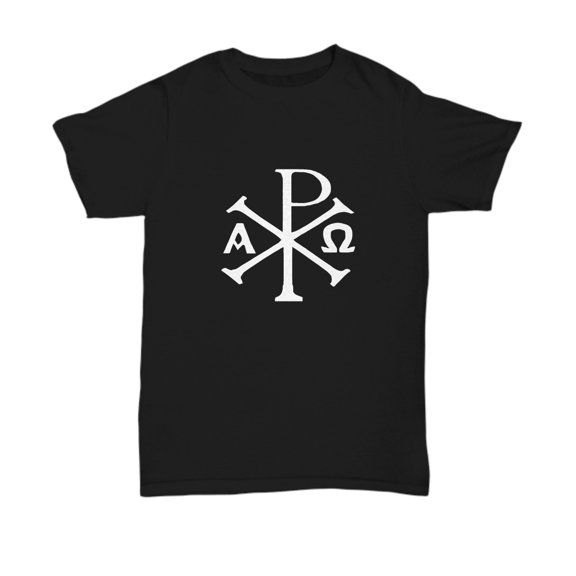 Christianity shirt - Chi Rho Alpha Omega Jesus Christ Christogram Symbol gift