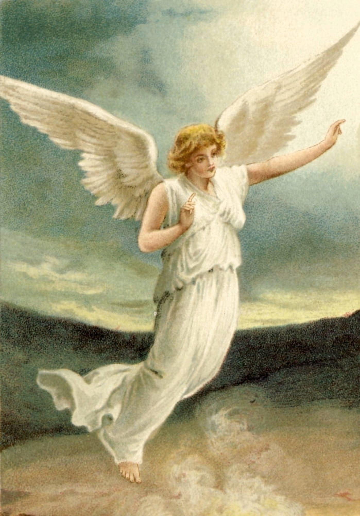 Christians Awake c1890 Angel Gabriel Canvas Art - Unknown (24 x 36)