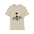thumbnail image 1 of Christians Christianity Graphic Gift Vintage Religious Root Crucifixion Retro Men Women  Unisex Softstyle T-Shirt, 1 of 4