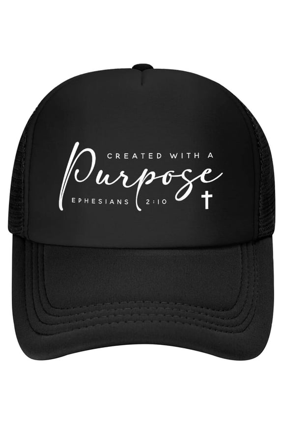 Christians Created With A Purpose Bible Verse Faith Gift Baseball Cap