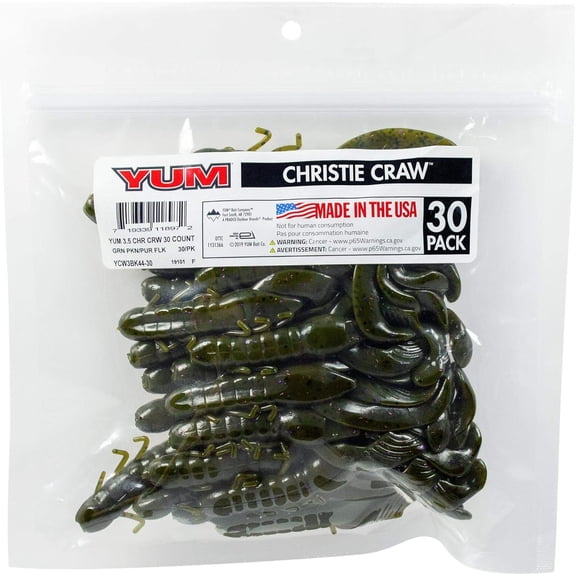 Christie Craw – 3.5" Soft Plastic Crawfish Bait, Tournament-Proven Design by Pro Angler Jason Christie, Hyper-Action Swim-Claws Creature Lure for Flipping, Pitching, Jig Trailers & Multi-Rig Appl