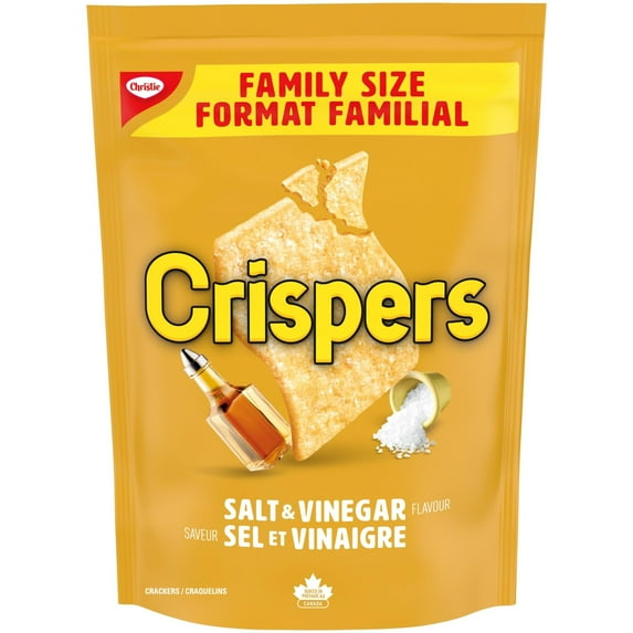 Christie Crispers Salt & Vinegar Crackers, 240g/8 oz. Family Size Bag