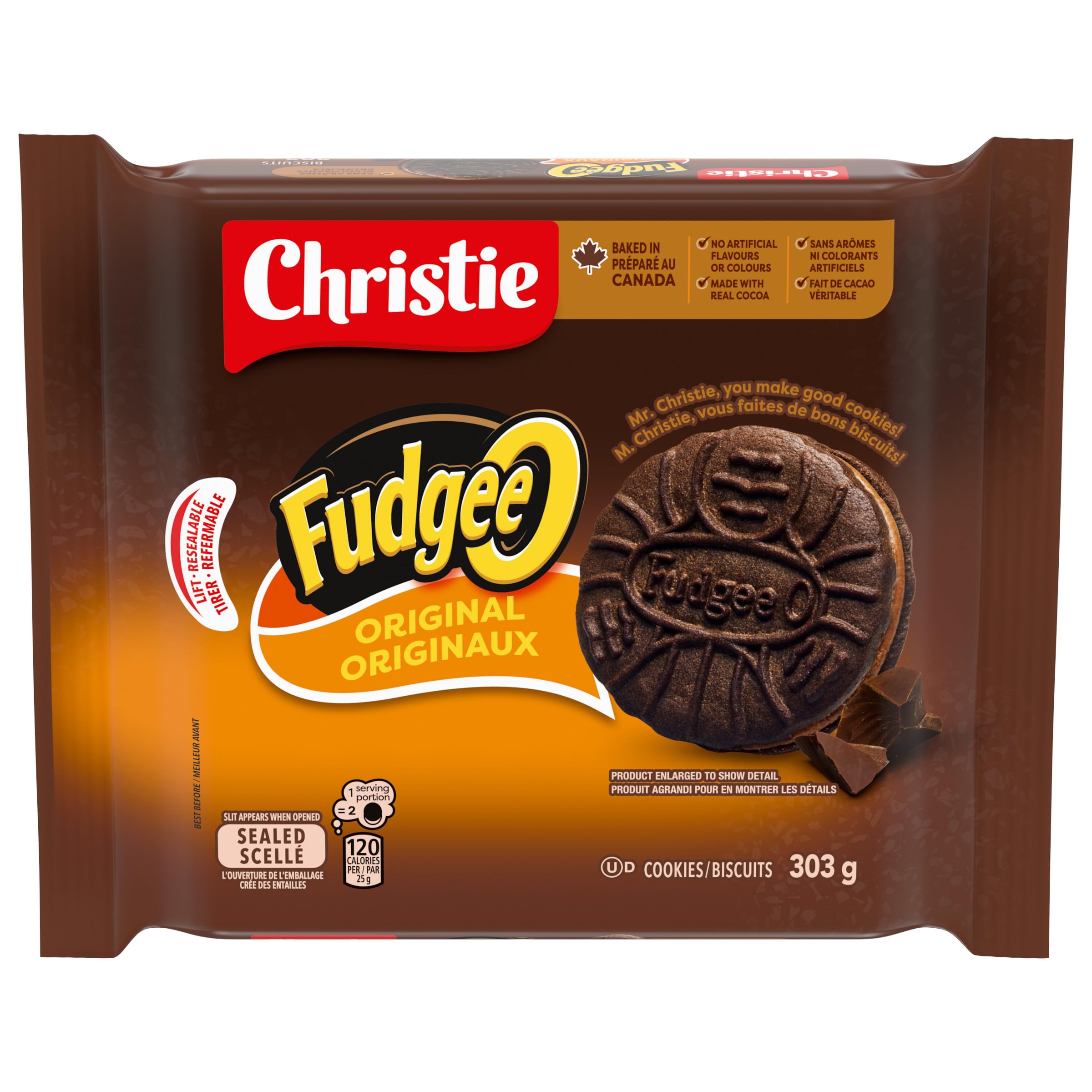 Christie Fudgeeo Original Chocolate STF9 Cookies, 303g/10.68oz