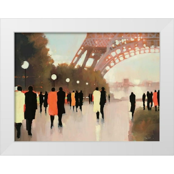 Christie, Lorraine 32x25 White Modern Wood Framed Museum Art Print Titled - Paris Remembered