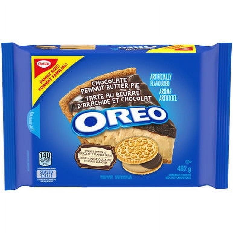 Christie Oreo Cookies Chocolate Peanut Butter Pie, Family Size Bag, 482g/17 oz
