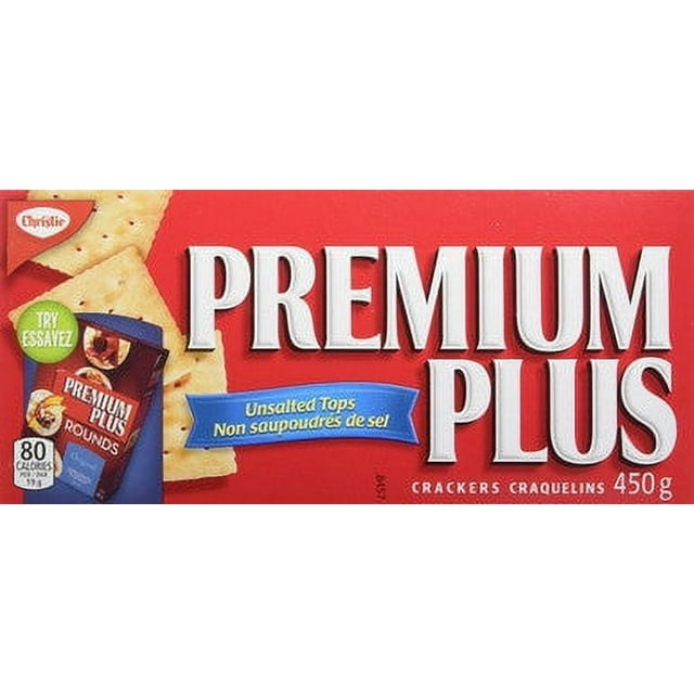 Christie Premium Plus Unsalted Crackers, 450g/15.9oz, (Imported from