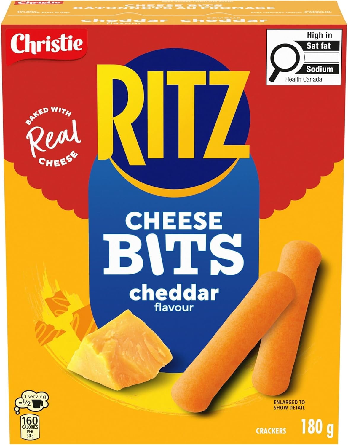Ritz Cheese Bits Crackers Cheddar Flavor 180g - Cheesy Snack Crackers