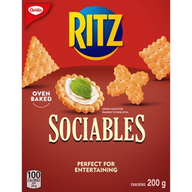 Christie Ritz Sociables Crackers, 200g/7.1oz, Box