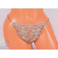 thumbnail image 1 of Christies V-String Mesh Embroidered Panty Sz L US / 4 EU, 1 of 3