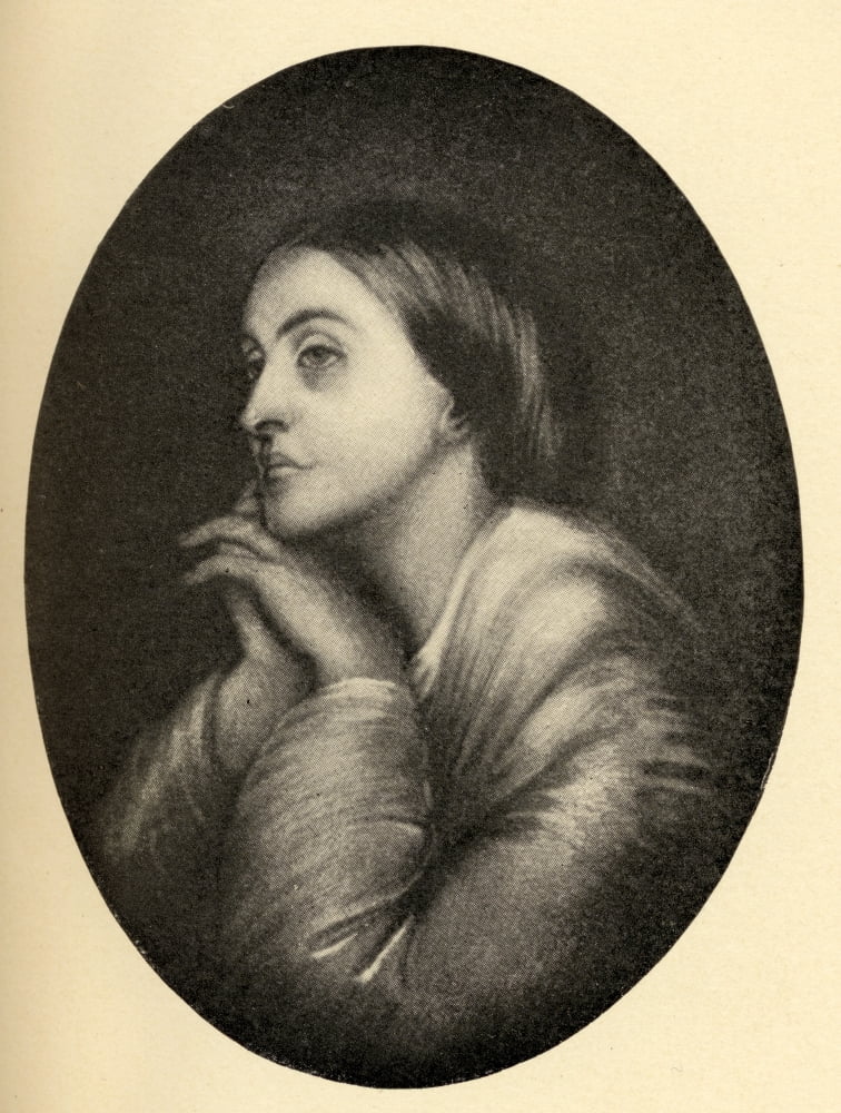 Christina Georgina Rossetti 1830-1894 English 19Th Century Poet Sister Of Dante Canvas Art - Ken Welsh Design Pics (13 x 17)