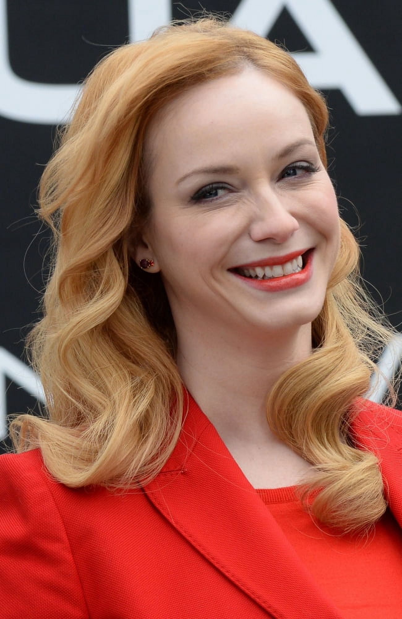 Christina Hendricks At A Public Appearance For Jaguar Reveals All-New All-Aluminum Xf Car Canvas Art - (16 x 20)
