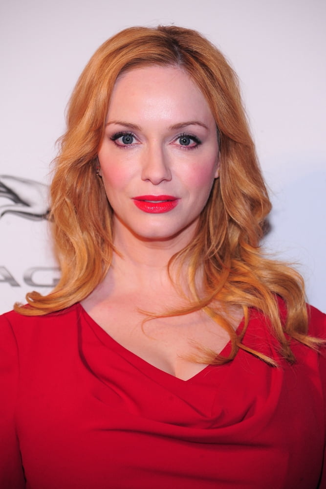 Christina Hendricks At Arrivals For Jaguar Land Rover Preview For New York Auto Show Canvas Art - (16 x 20)