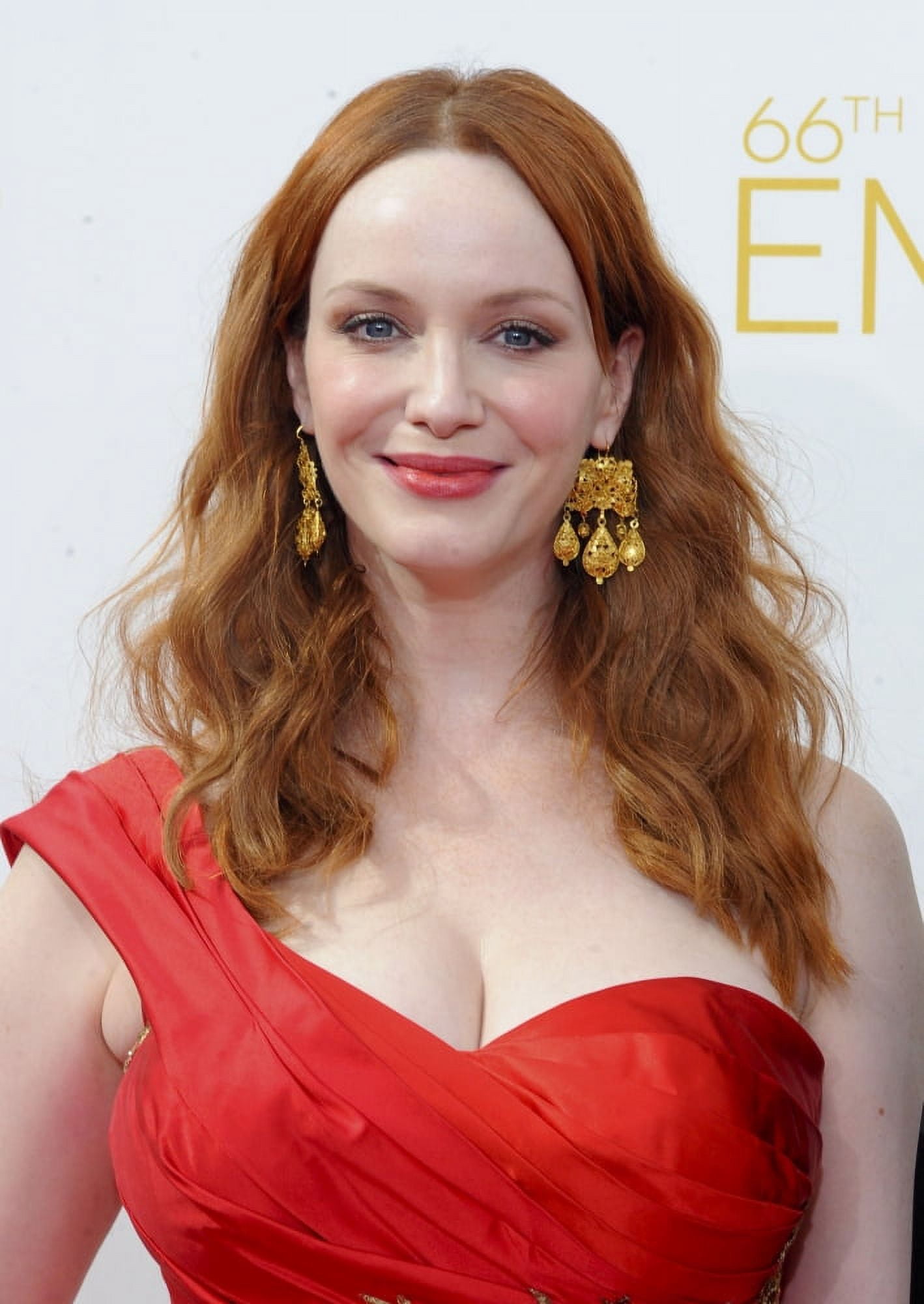 Christina Hendricks At Arrivals For The 66Th Primetime Emmy Awards 2014 Emmys - Part 1 Canvas Art - (16 x 20)