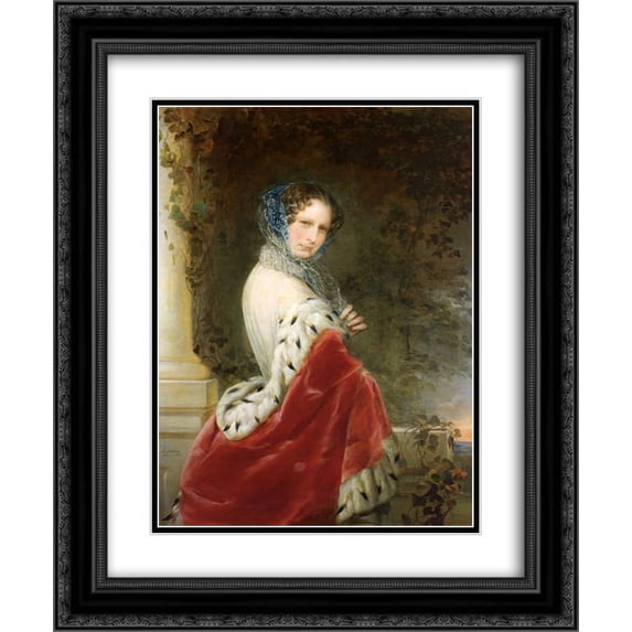 Christina Robertson 2x Matted 20x24 Black Ornate Framed Art Print 'Portrait of Empress Alexandra Fyodorovna (Charlotte of Prussia)'