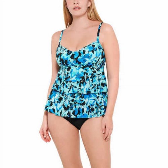 Christina Women's Cool Water Jardine Tankini Set (Small, Green)