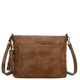 thumbnail image 1 of Christina Womens Vegan Leather Multi-Functional Crossbody bag by Ampere Creations - Brown, 1 of 6