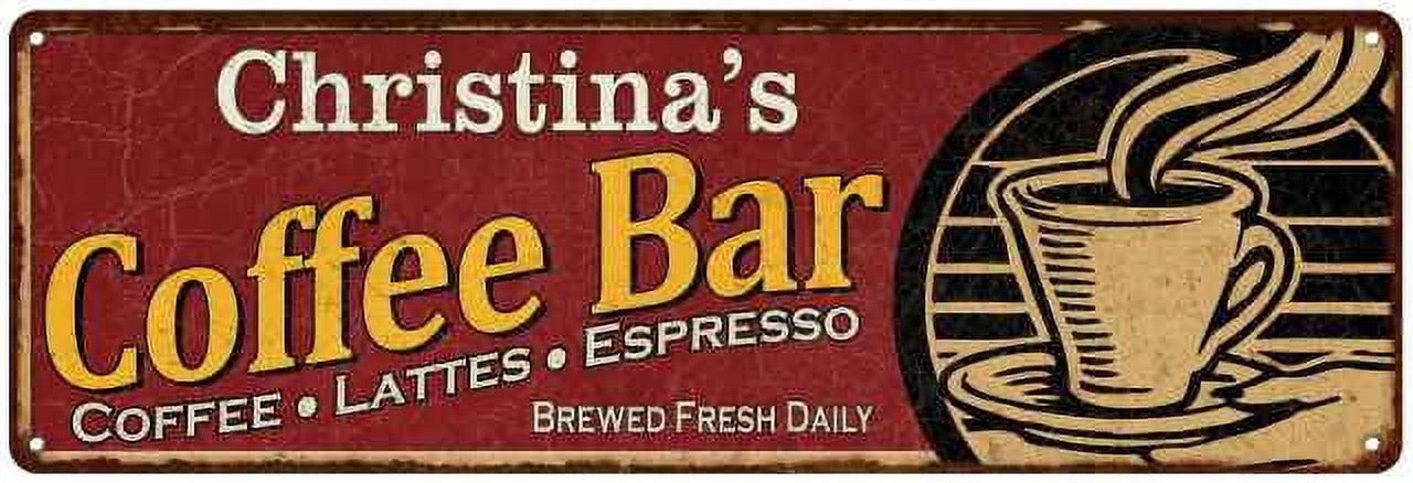 Christina's Coffee Bar Red Sign Kitchen Gift 6x18 206180006071 ...