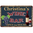 thumbnail image 1 of Christina's Green Wine Bar Wall Decor Kitchen Gift 8x12 Metal 108120043954, 1 of 1