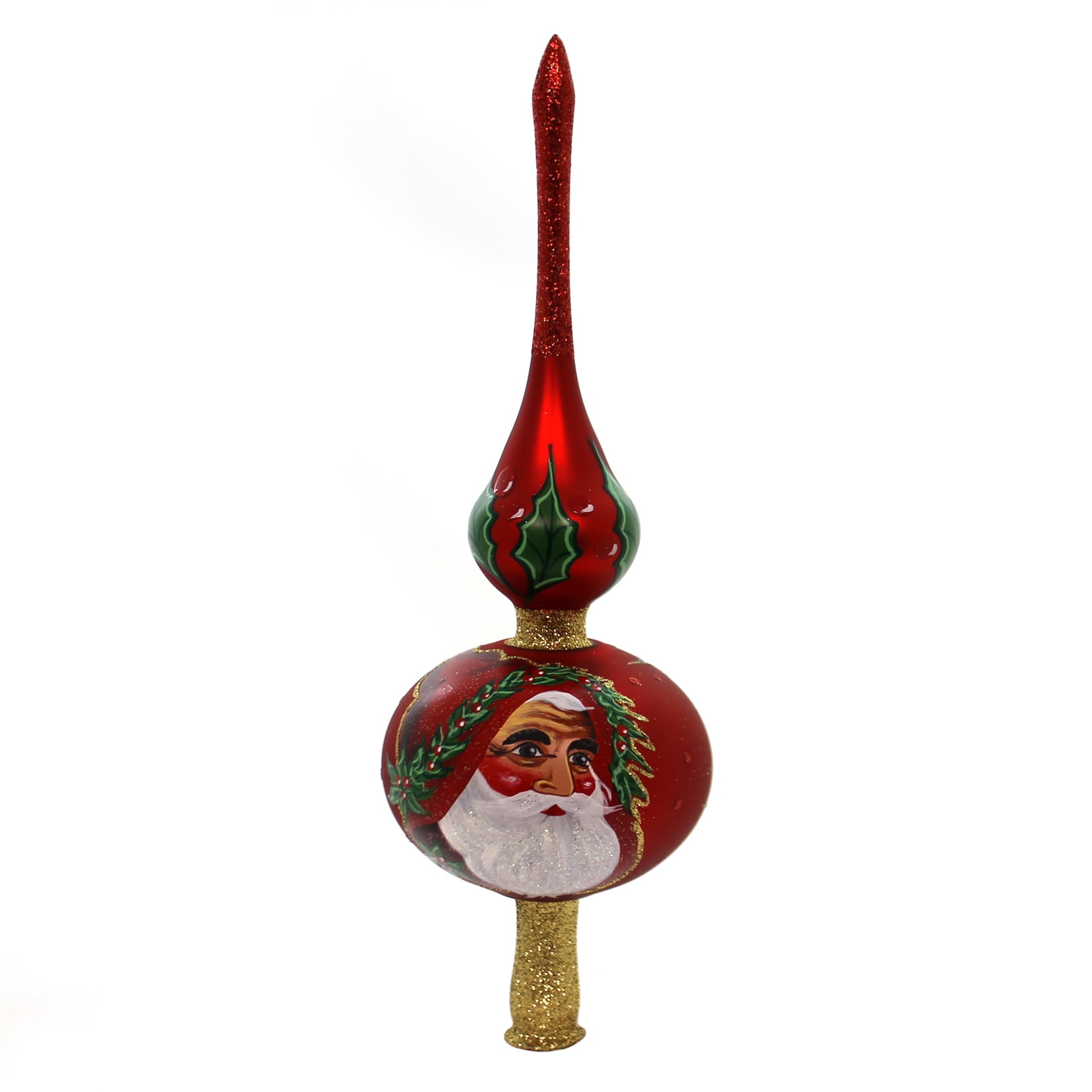 Christina's World Bavarian Santa Finial - 1 Glass Tree Topper 13 Inch ...