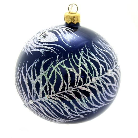 Christina's World Crystals & Feathers Glass Christmas Ornament Sno308