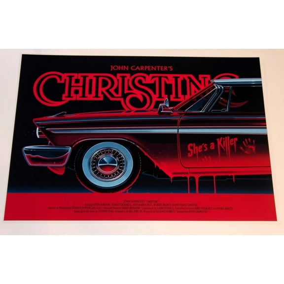 Christine 1983 John Carpenter '58 Plymouth Fury Alt Poster 19"x13" Stephen King