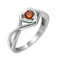 thumbnail image 1 of Christine Engagement Ring for Women Promise Heart Birthstone Cz Sterling Silver by Ginger Lyne, 1 of 6