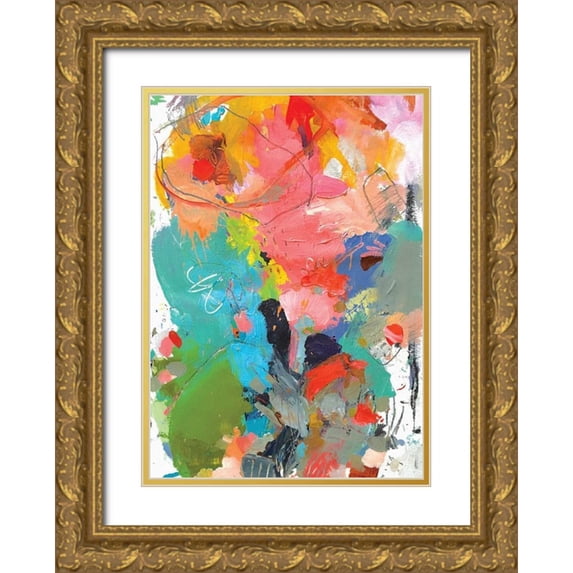 Christine, Niya 11x14 Gold Ornate Wood Framed with Double Matting Museum Art Print Titled - Pear