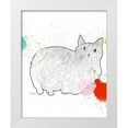 thumbnail image 1 of Christine, Niya 15x18 White Modern Wood Framed Museum Art Print Titled - Kitty in Repose, 1 of 4