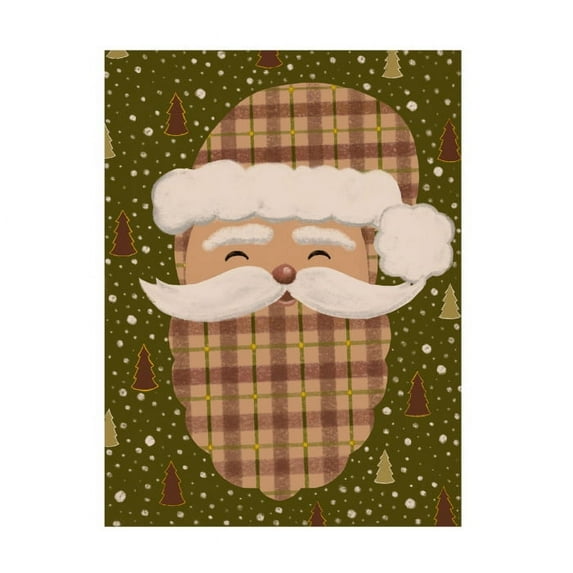 Christine Rotolo 'Plaid Santa' Canvas Art