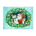 thumbnail image 1 of Christine Rotolo 'Santa Snowman And Reindeer' Canvas Art, 1 of 3