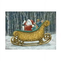 Christine Rotolo 'Snowman Santa In Sleigh' Canvas Art