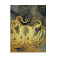 thumbnail image 1 of Christine Zalewski 'Octopus Ink Gold and Blue II' Canvas Art, 1 of 4