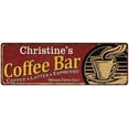 thumbnail image 1 of Christine's Coffee Bar Red Sign Kitchen Gift 6x18 106180006044, 1 of 1