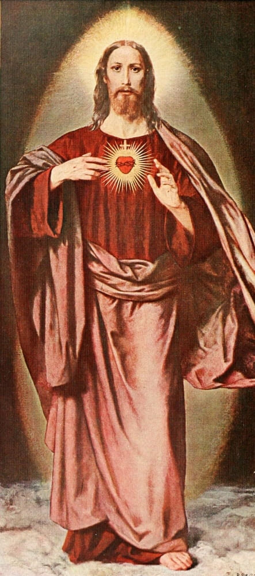 Christliche Kunst 1 1904 Christ Canvas Art - Louis Ludwig Feldmann (24 x 36)