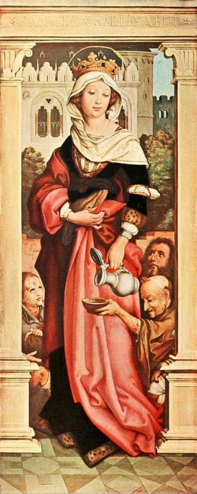 Christliche Kunst 1 1904 St Elisabeth Canvas Art - Hans Holbein (18 x 24)