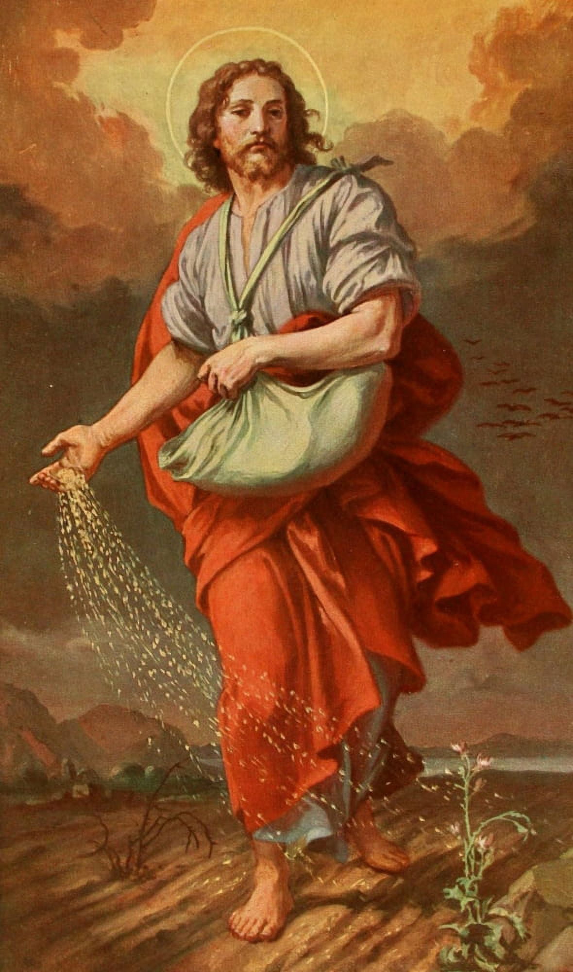 Christliche Kunst 10 1913 Divine seed-sower Canvas Art - Leonhard Thoma (18 x 24)