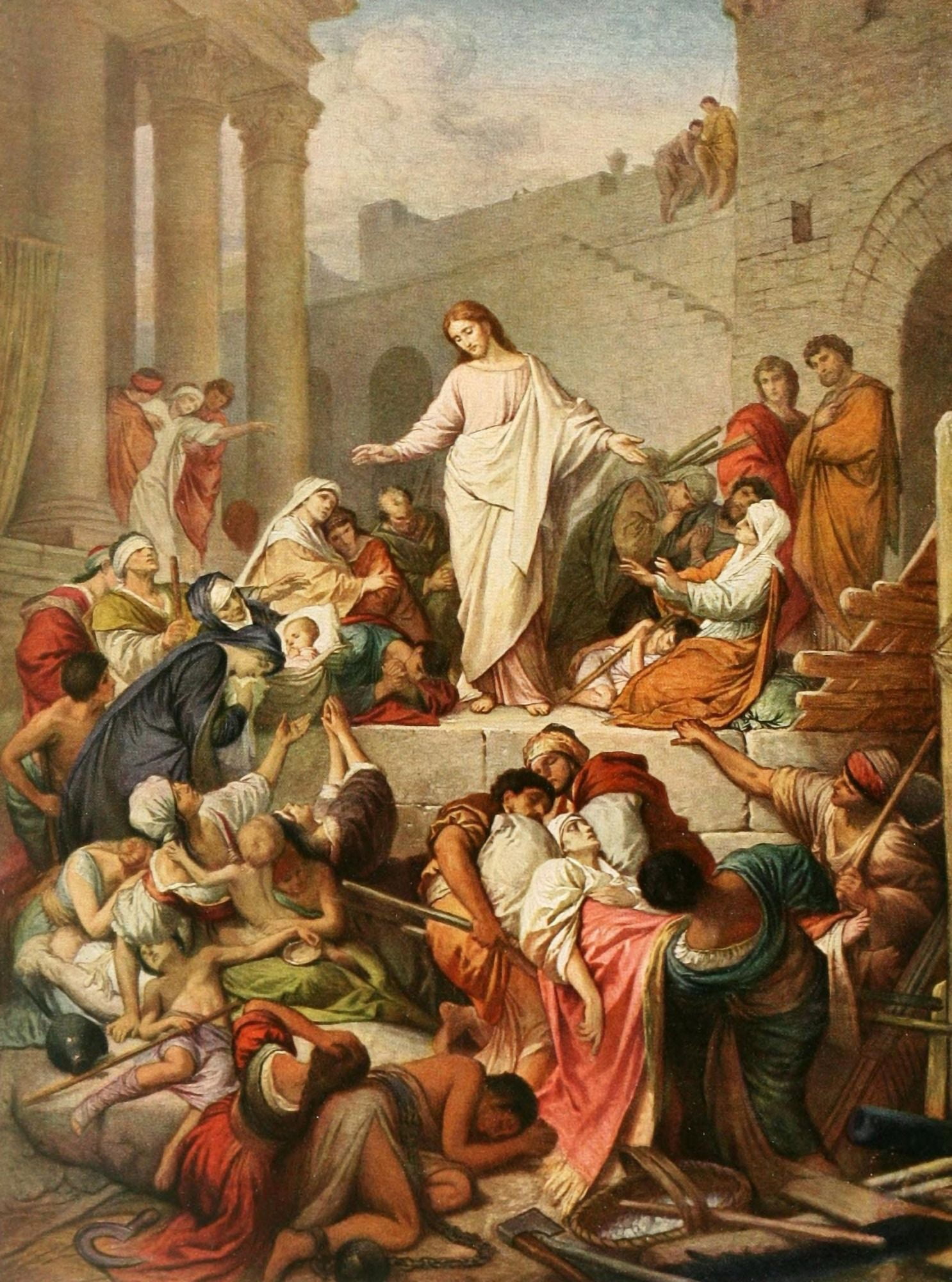 Christliche Kunst 12 1913 Heal me oh Lord Canvas Art - Locher & Muller (18 x 24)