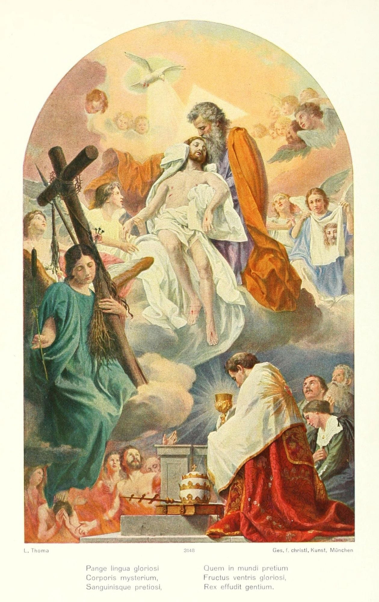 Christliche Kunst 12 1913 The death of Christ Canvas Art - Leonhard Thoma (24 x 36)